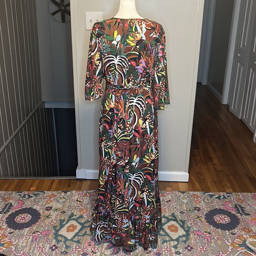 Farm Rio x Anthropologie Fiesta Wrap Maxi Dress Size Small - Picture 13 of 16